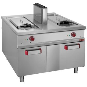 Diamond G1/F36A4 Double Basket Freestanding Gas Fryer on 2 Neutral Closed Cupboards - G1-F36A4 - 1