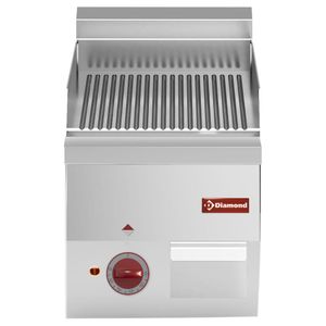 Diamond E60/PR3T-N Ribbed Electric Chrome Cooking Plate, 3kW - E60-PR3T-N - 1