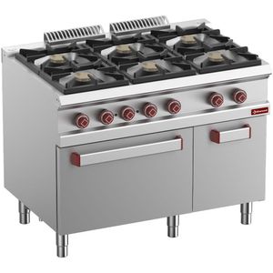 Diamond G7/6BFEVA11-N 6 Stove Freestanding Gas Range Cooker on Electric Convection Oven & Neutral Cupboard, 2.6kW - G7-6BFEVA11-N - 1