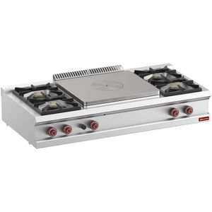 Diamond G7/T4B15T-N 4 Stove & 1 Whole Hob Countertop Gas Range Cooker - G7-T4B15T-N - 1