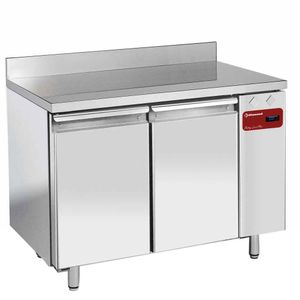 Diamond TPS2N/HA 2 Door Stainless Steel Refrigerated Counter with Spalshback, 345 Litres - TPS2N-HA - 1