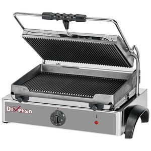 Diverso WR-GRPN-43 Electric panini grill MEDIUM, ribbed plates - WR-GRPN-43 - 1