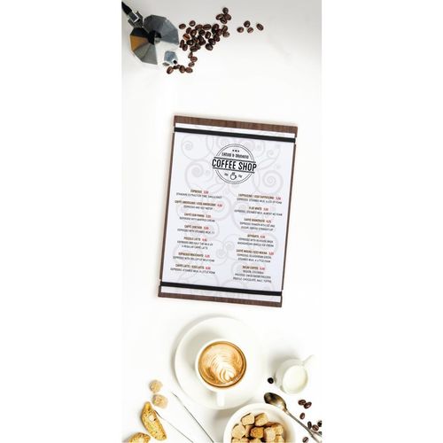 Tablet Style Walnut Menu Holder - CW541 - 6