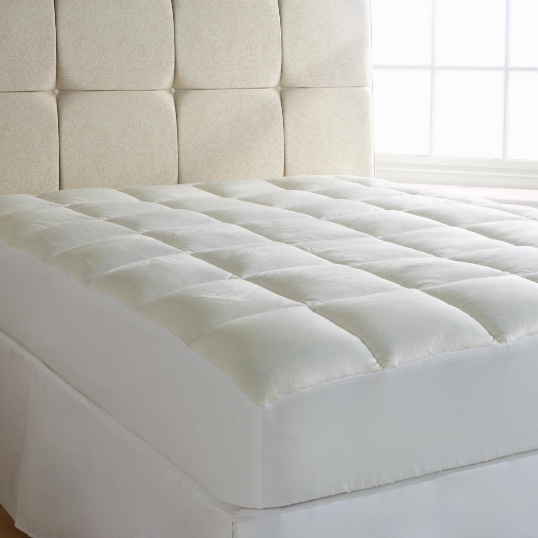 Mitre Heritage Velvet Mattress Protector King Size GU494 Go for Green Mitre Linen