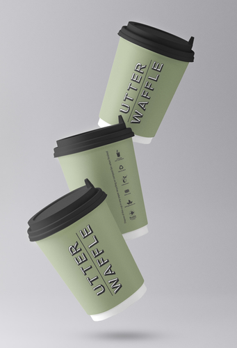 2000 x 8oz DW Utter Waffle Coffee cups - 1