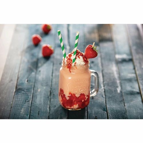 Fiesta Compostable Paper Straws Green Stripes (Pack of 250) - DE928 - 2