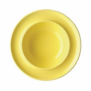 Olympia Heritage Raised Rim Bowls Yellow 205mm (Pack of 4) - DW148 - 1