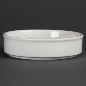 Olympia Mediterranean Stackable Dishes White 134mm (Pack of 6) - DK828 - 1