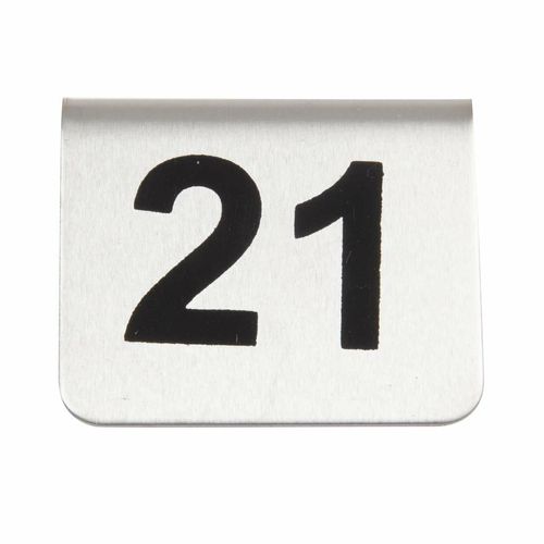 Stainless Steel Table Numbers 21-30 (Pack of 10) - U048 - 2