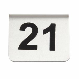 Stainless Steel Table Numbers 21-30 (Pack of 10) - U048 - 3