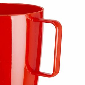 Olympia Kristallon Polycarbonate Handled Beakers Red 284ml (Pack of 12) - CE289 - 3