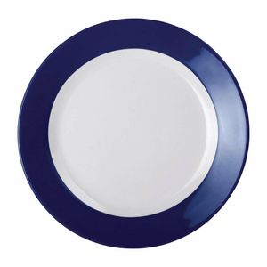 Olympia Kristallon Gala Colour Rim Melamine Plate Blue 260mm (Pack of 6) - DE607 - 1