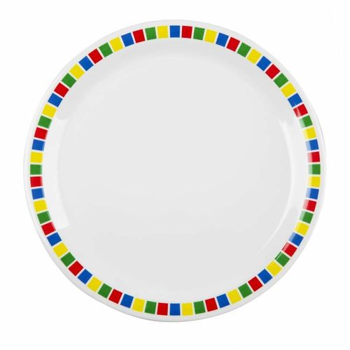 Olympia Kristallon Fairground Melamine Dinner Plates 230mm (Pack of 12) - DP981 - 1