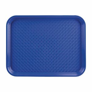 Olympia Kristallon Polypropylene Fast Food Tray Blue Large 450mm - P512 - 1