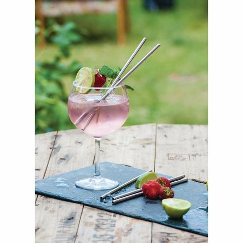 Stainless Steel Metal Straws 8.5 (Pack of 25) - CW490 - 2