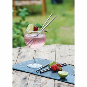 Stainless Steel Metal Straws 8.5 (Pack of 25) - CW490 - 3