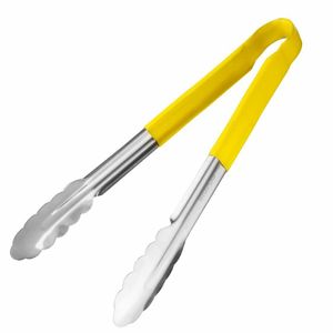 Hygiplas Colour Coded Yellow Serving Tongs 11 - CB157 - 1