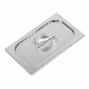 Vogue Heavy Duty Stainless Steel 1/4 Gastronorm Pan Lid - DW458 - 1