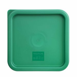 Hygiplas Square Food Storage Container Lid Green Medium - CF047 - 1