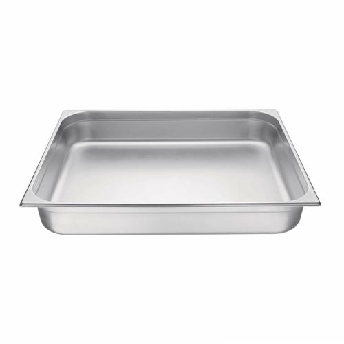Vogue Stainless Steel 2/1 Gastronorm Pan 100mm - K804 - 4