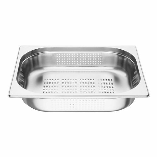 Vogue Stainless Steel Perforated 1/2 Gastronorm Pan 65mm - K844 - 4