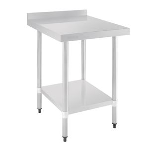 Vogue Stainless Steel Table with Upstand 600mm - GJ505 - 1
