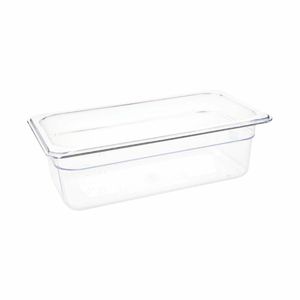 Vogue Polycarbonate 1/3 Gastronorm Container 100mm Clear - U233 - 1