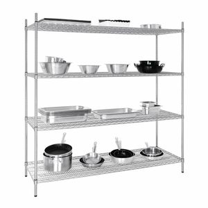 Vogue 4 Tier Wire Shelving Kit 1830x610mm - U259 - 3