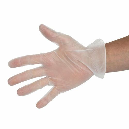 Vogue Powder-Free Vinyl Gloves Clear Large (Pack of 100) - Y247-L - 4