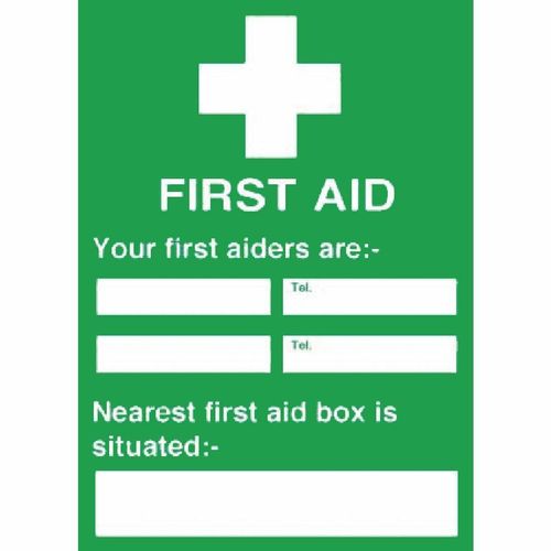 First Aiders Nearest First Aid Box Sign - Y922 - 1