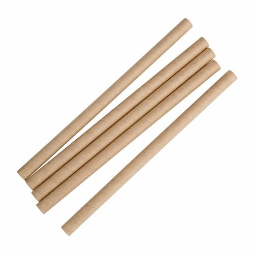 Fiesta Compostable Paper Smoothie Straws Kraft (Pack of 250) - FB146 - 2
