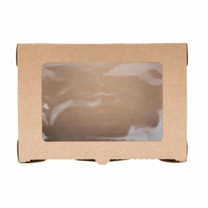 Fiesta Compostable Salad Boxes with PLA Windows 700ml (Pack of 200) - FB676 - 3