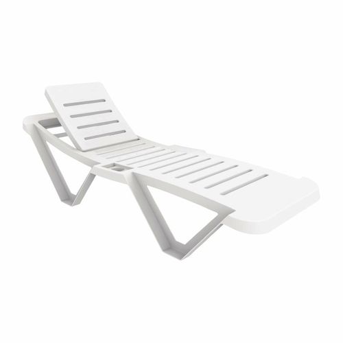 Resol Polypropylene Sun Loungers White (Pack of 2) - CG209 - 1
