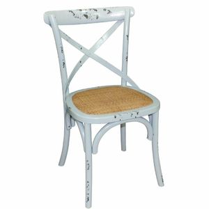 Bolero Blue Bentwood Chairs with Metal Cross Backrest (Pack of 2) - GG655 - 1