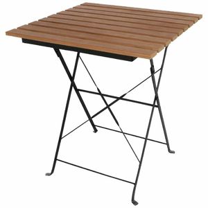 Bolero Square Faux Wood Bistro Folding Table 600mm (Single) - GJ765 - 1