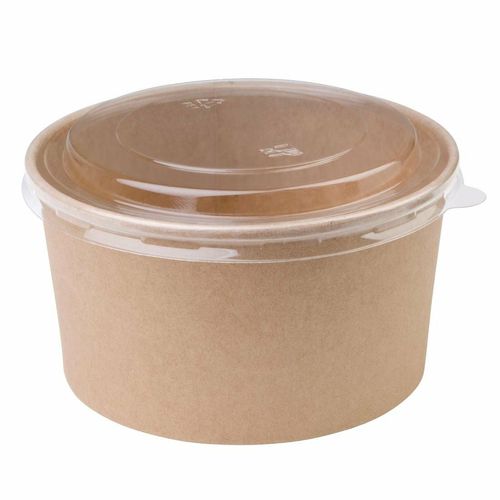Fiesta Compostable Round Kraft Salad Bowls 1000ml / 35oz (Pack of 300) - FB198 - 4