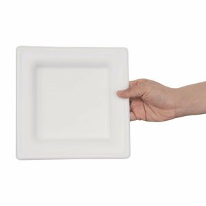 Fiesta Compostable Bagasse Square Plates 204mm (Pack of 50) - FC519 - 3