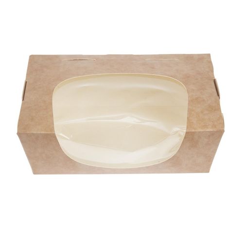 Colpac Zest Compostable Kraft Medium Salad Box 825ml/29oz (Pack of 250) - FA392 - 4