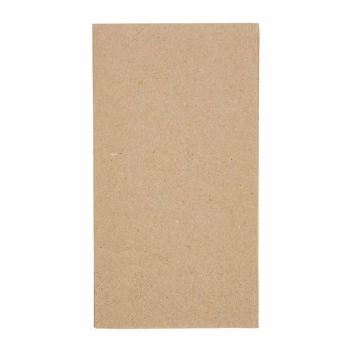 Fiesta Recyclable Recycled Lunch Napkin Kraft 33x33cm 2ply 1/8 Fold (Pack of 2000) - FE234 - 1