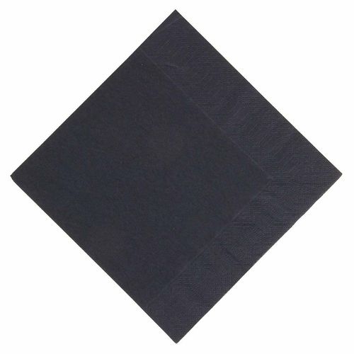 Duni Lunch Napkin Black 33x33cm 3ply 1/4 Fold (Pack of 1000) - GJ107 - 1
