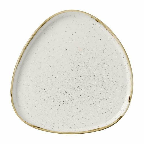 Churchill Stonecast Barley White Triangle Walled Chefs Plate 200mm (Pack of 6) - FR031 - 1
