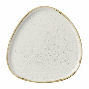 Churchill Stonecast Barley White Triangle Walled Chefs Plate 200mm (Pack of 6) - FR031 - 1