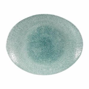 Churchill Studio Prints Raku Oval Coupe Plates Jade Green 270mm (Pack of 12) - DW408 - 1