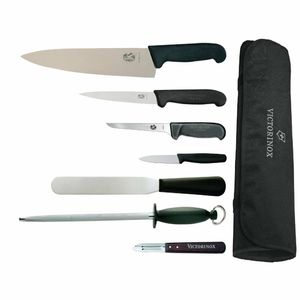 Victorinox 25cm Chefs Knife with Hygiplas and Vogue Knife Set - F202 - 1
