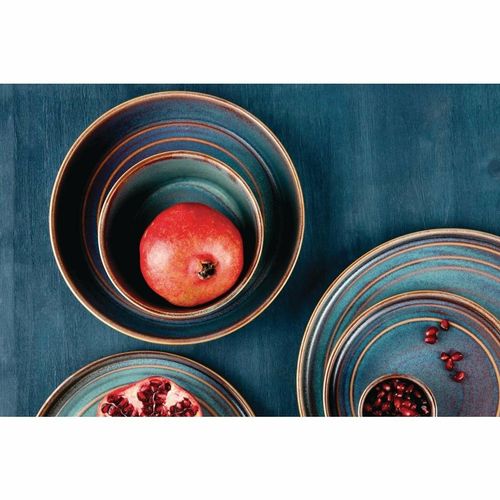 Olympia Cavolo Iridescent Flat Round Bowls 220mm (Pack of 4) - FD913 - 4