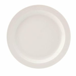 Utopia Pure White Narrow Rim Plates 230mm (Pack of 24) - DB611 - 1