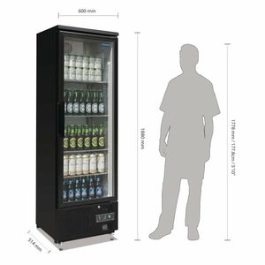 Polar G-Series Upright Back Bar Cooler with Hinged Door 307Ltr - GJ447 - 3