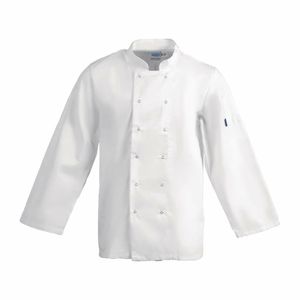 Whites Vegas Unisex Chefs Jacket Long Sleeve White XS - A134-XS - 1