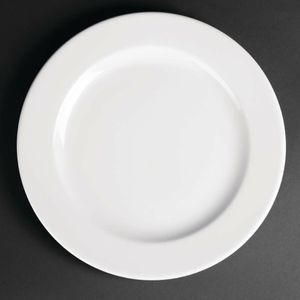 Royal Porcelain Classic White Wide Rim Plates 260mm (Pack of 12) - CG009 - 1