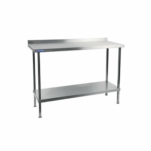 Holmes Stainless Steel Wall Table with Upstand 600mm - DR020 - 1